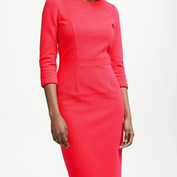 NWOT Boden Mia Ottoman Dress in Pop Peony Sz 8 - Picture 3 of 9